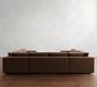 Carmel Slim Arm Leather U-Shaped Sectional (174&quot;&ndash;186&quot;)