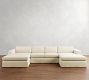 Carmel Wide Arm Slipcovered Double Chaise Sectional (144&quot;&ndash;176&quot;)