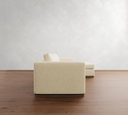 Carmel Wide Arm Wood Base Chaise Sectional (113&quot;&ndash;135&quot;)