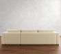 Carmel Wide Arm Wood Base Chaise Sectional (113&quot;&ndash;135&quot;)