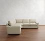 Pearce Square Arm 3-Piece L-Shaped Wedge Sleeper Sectional (121&quot;)