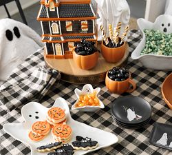 Scary Squad Stoneware Appetizer Plates - Mixed Set of 4
