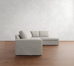 Big Sur Square Arm Slipcovered Return Bumper Sectional (114&quot;&ndash;146&quot;)