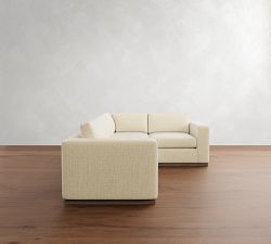 Carmel Wide Arm Wood Base 3-Piece Sectional (113&quot;)