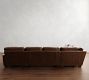 Turner Square Arm Leather L-Shaped Chaise Sectional (137&quot;&ndash;142&quot;)