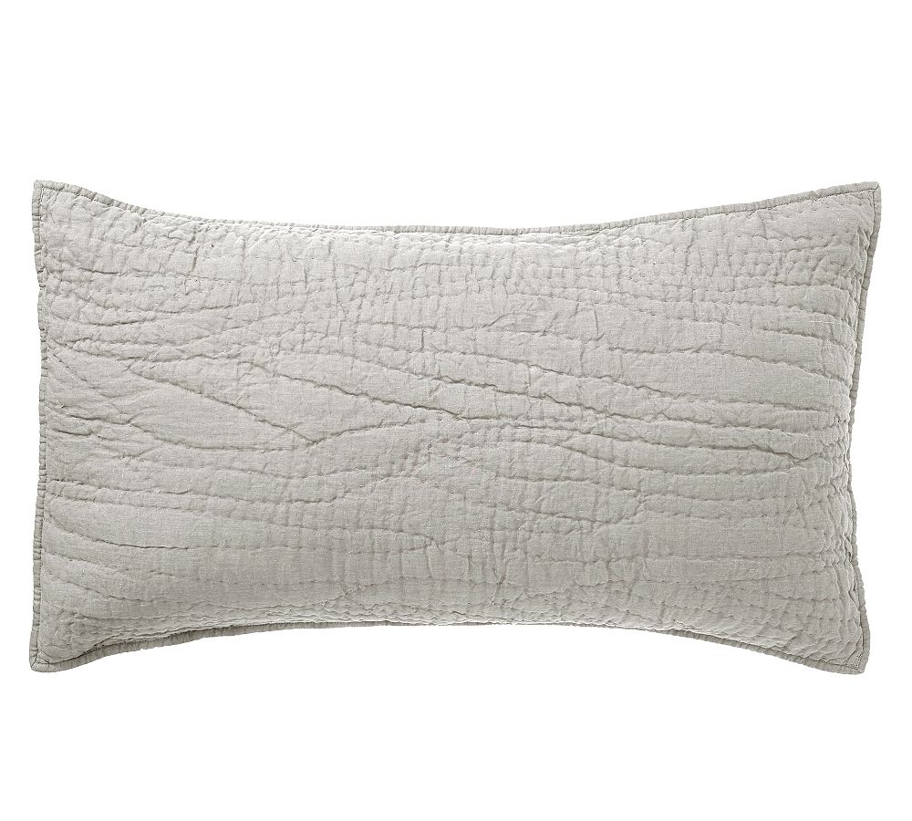 King-Belgian Flax Linen Handcrafted Quilted Sham