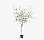 Faux Potted Olive Tree, 7', Green