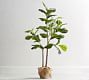 Faux Potted Fiddle Leaf Fig Tree, Small, 5'