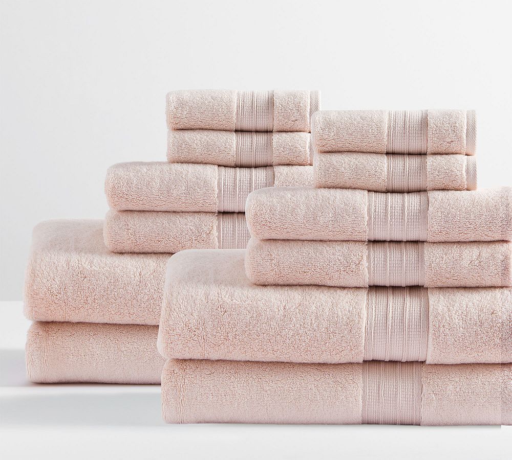 Hydrocotton Towel Bundles - Soft Rose, Set of 6 + Mat