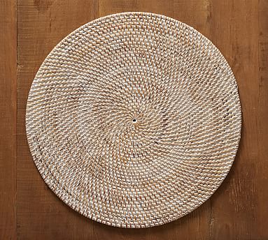 Tava Rattan Round Placemat, Single - Natural