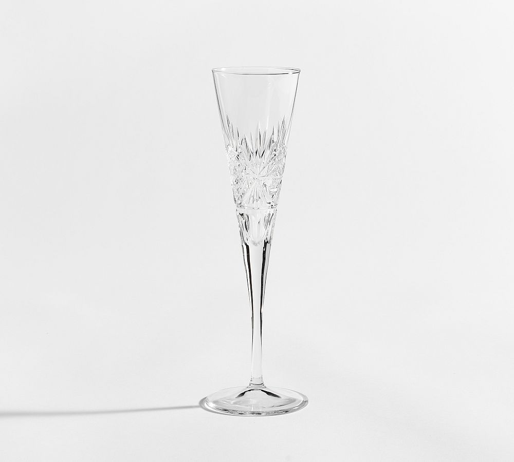 Antique Cut Champagne Wedding Flutes