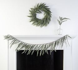Faux Frosted Cedar Garland