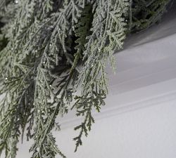Faux Frosted Cedar Garland