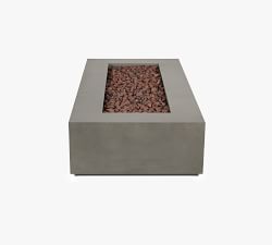Burrows Steel Rectangular Propane Fire Pit Table with Lid Cover