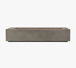 Burrows Steel Rectangular Propane Fire Pit Table with Lid Cover