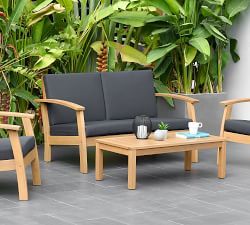Chelsea Eucalyptus Rectangle Seating Set with Cushions