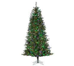 Faux Lighted Arizona Pine Tree With Color Changing Lights - 7.5'