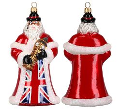 Handmade Heirloom Travelling Santa Ornaments