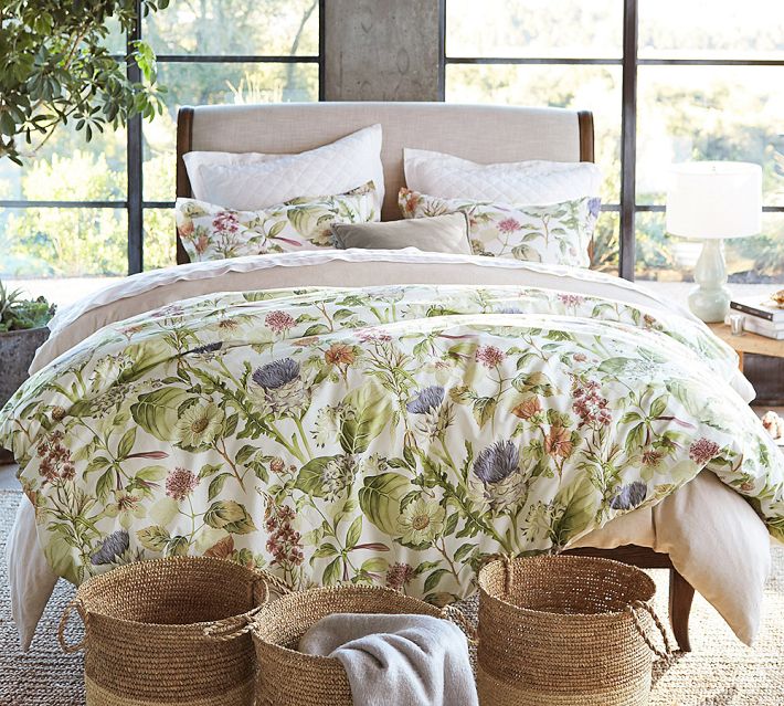 Open Box: Thistle Floral Percale Duvet Cover
