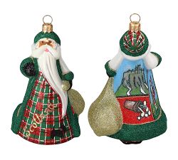 Handmade Heirloom Travelling Santa Ornaments