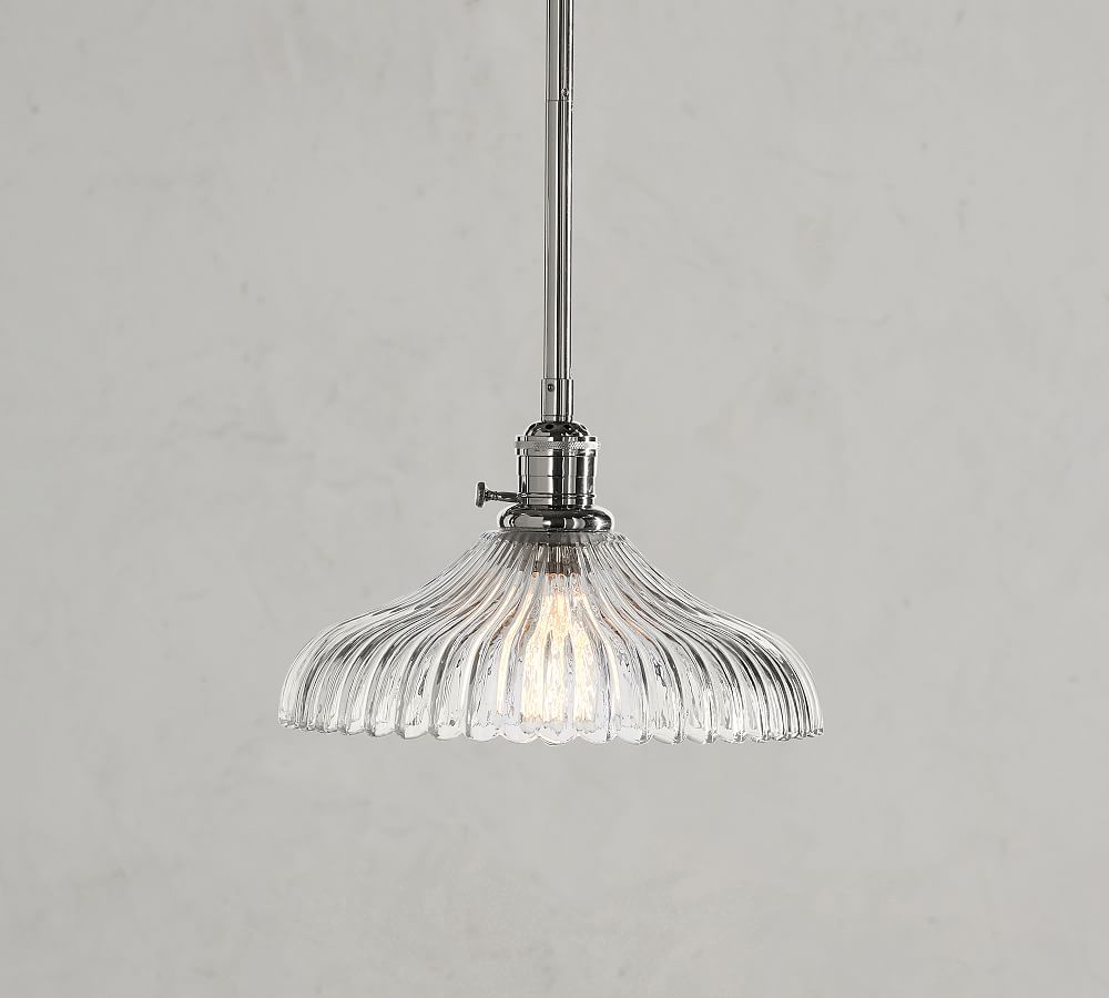 Rod Pendant - Fluted Glass (12&quot;)