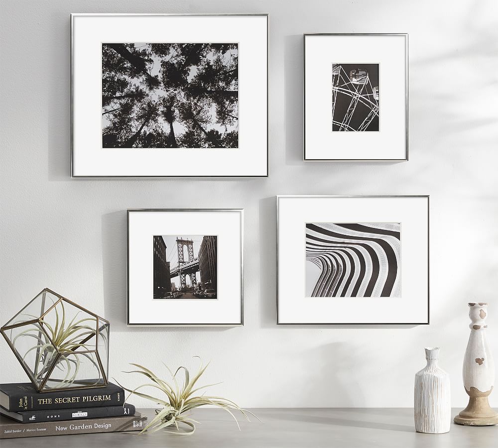 Thin Metal Gallery Frames With Mat