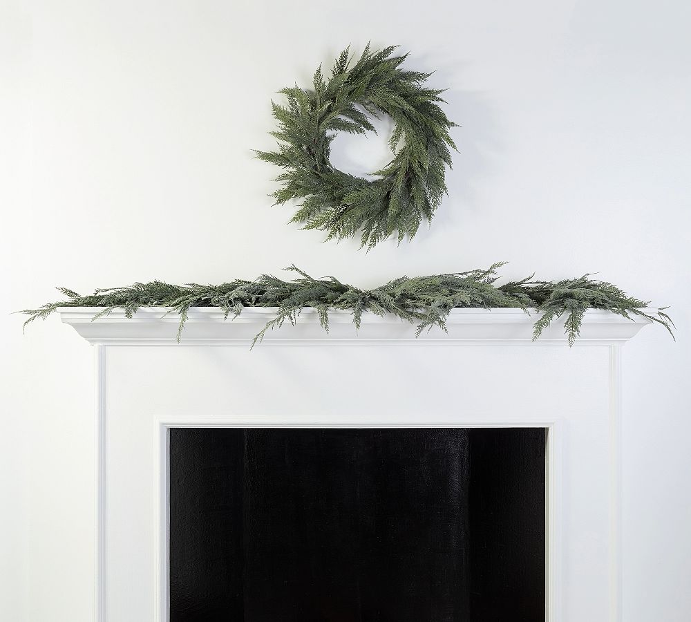 Faux Frosted Mantel Swag