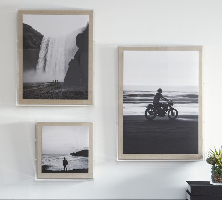 Acrylic Floating Shadow Box Gallery Frames - Set of 3