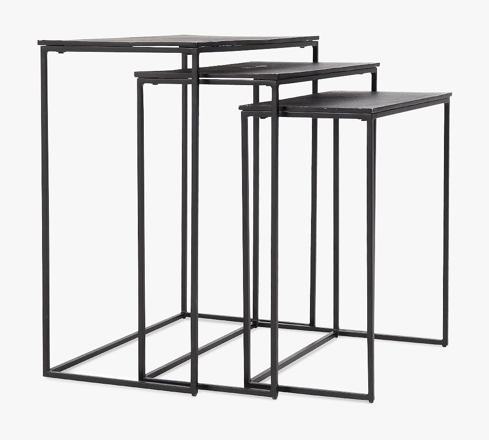 Ophelia Rectangular Metal Nesting Table (16.5&quot;-21&quot;)