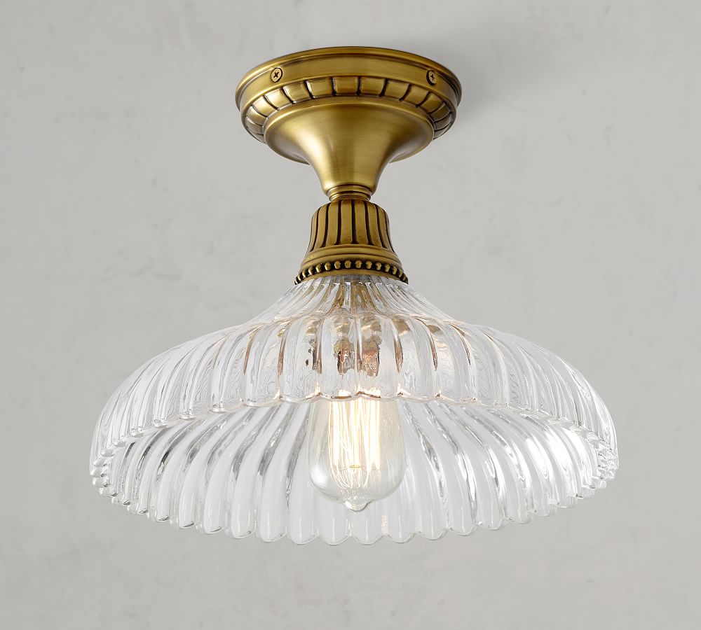 Flush Mount - Fluted Glass (5&quot;)