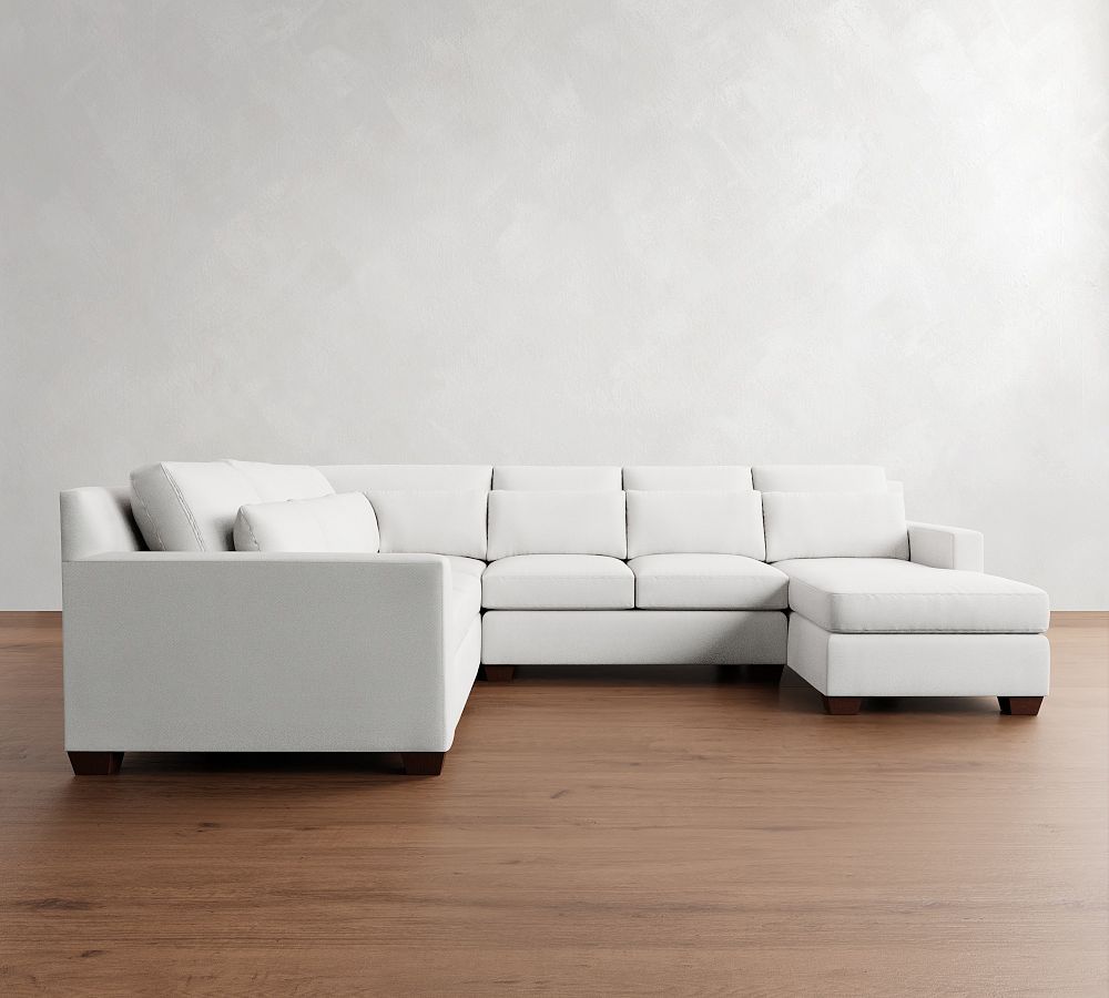 York Square Arm Deep Seat 4-Piece Chaise Sectional (121&quot;)