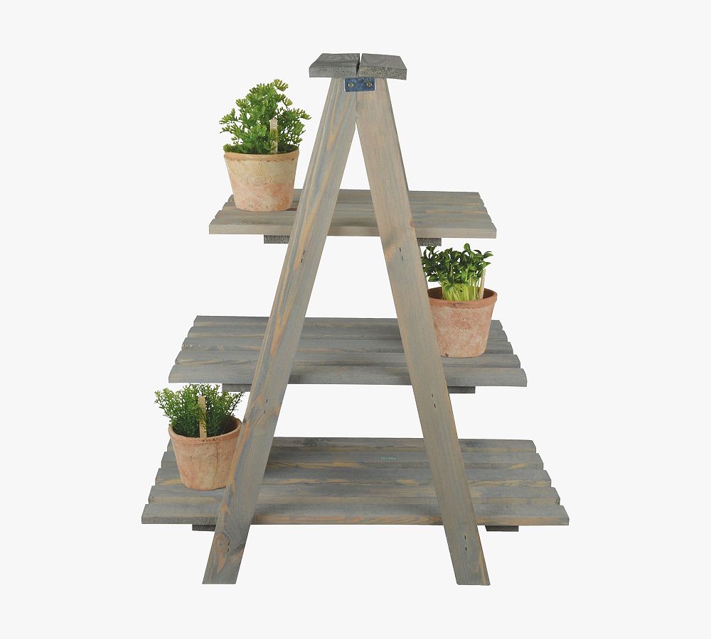 Belsay Triangular Wooden Plant Ladder