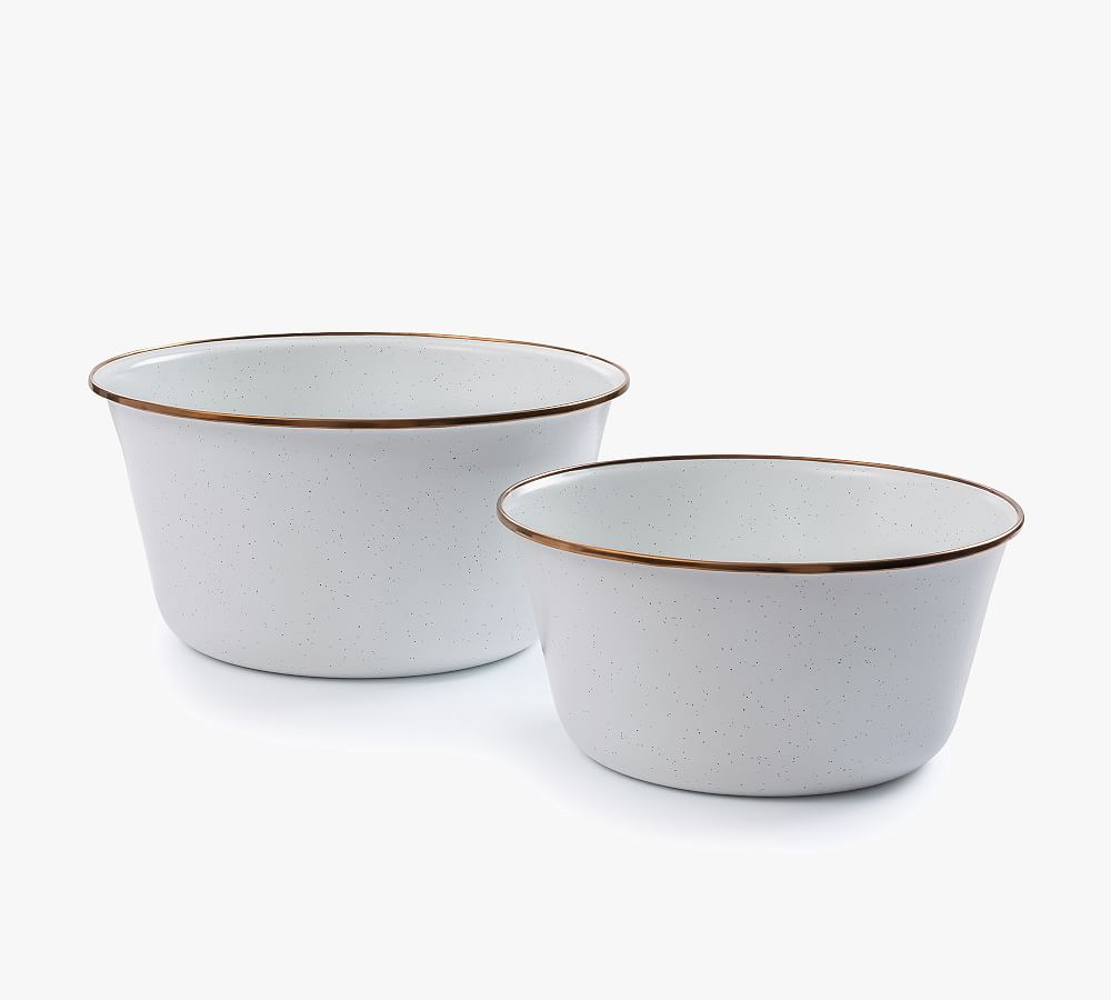 Enamel Mixing Bowls - Set of 2