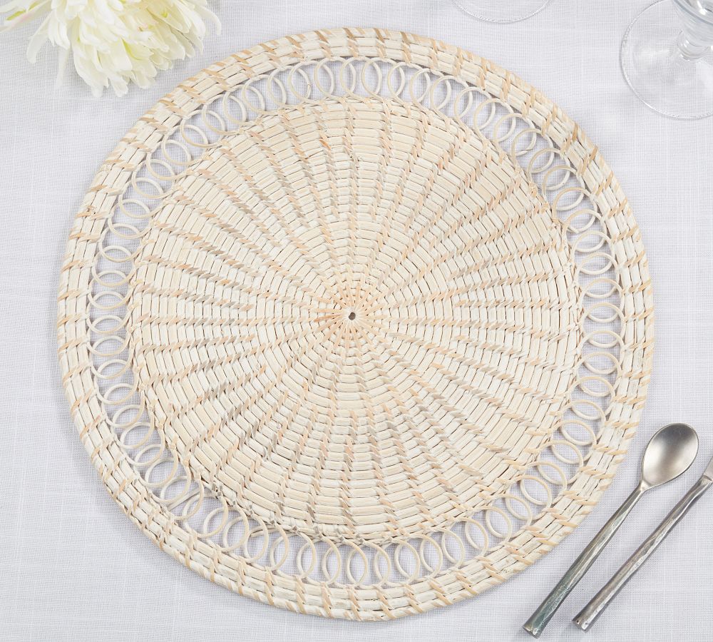 Rattan Spiral Placemats, Set of 4