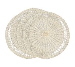 Rattan Spiral Placemats, Set of 4