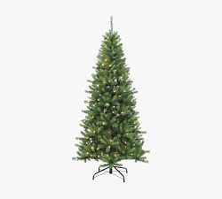 Lit LED Ozark Pine Faux Christmas Tree - 7 Ft.