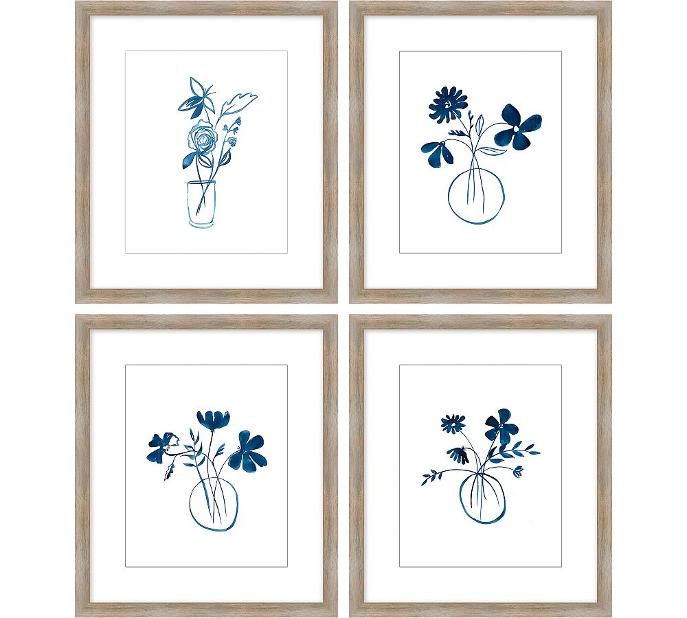 Floral Lines Framed Print