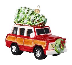 Handmade Heirloom Holiday Jeep Ornament