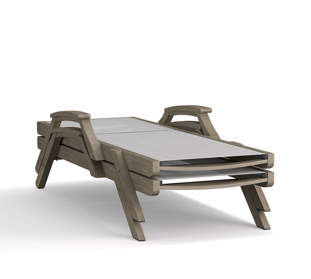 Open Box: Chatham Stacking Mesh Chaise, Set of 2, Gray