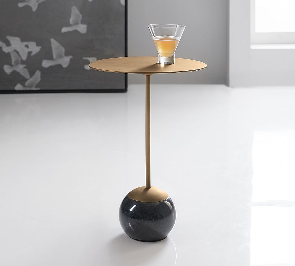 Jenny Marble Round Accent Table