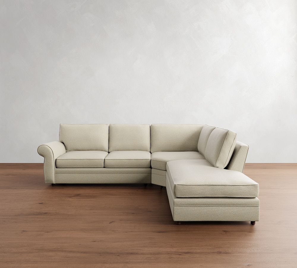 Pearce Roll Arm 3-Piece Bumper Sectional (133&quot;)