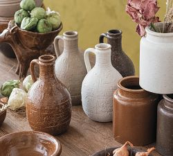 Earthen Hues Stoneware Vases, Set of 4
