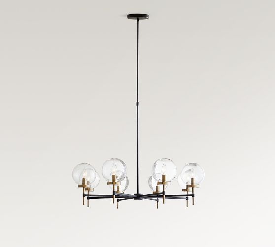 Camryn Glass Globe Round Chandelier (36")