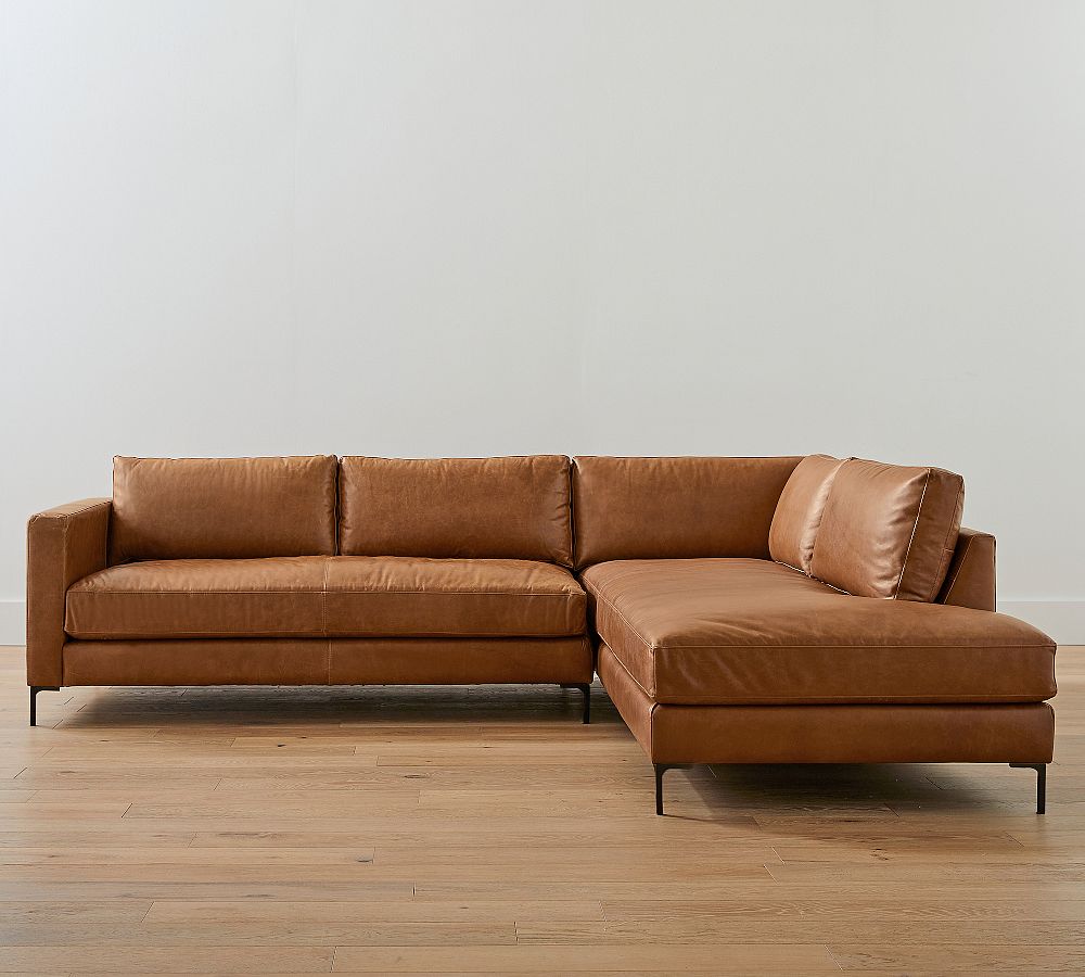 Jake Leather Return Bumper Sectional (108&quot;-111&quot;)