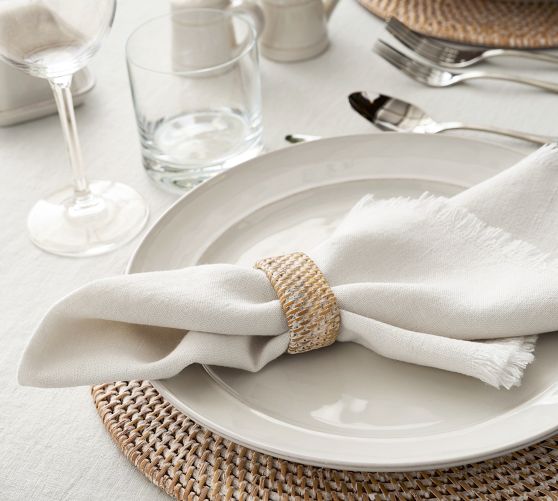 Frayed Oversized Linen Napkins - Set of 4