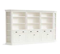Aubrey Wall Bookcase with Cabinets (139&quot;)