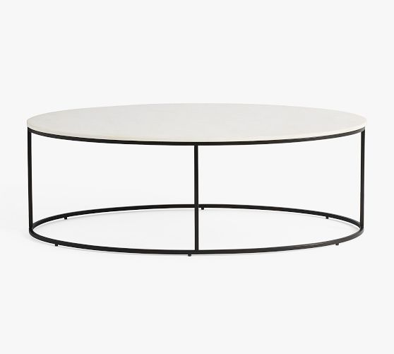 Delaney Oval Marble Coffee Table (50")