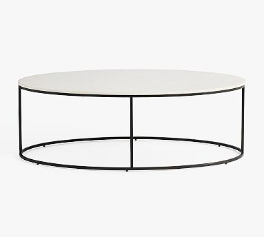 Delaney Oval Marble Coffee Table (50")