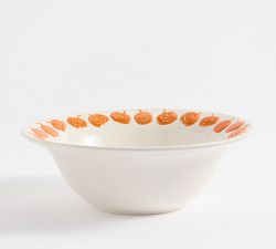 Jack-O'-Lantern Whimsy Stoneware Serving Bowl
