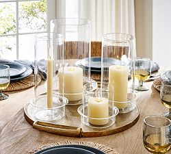 Malibu Glass Hurricane Candle Holder